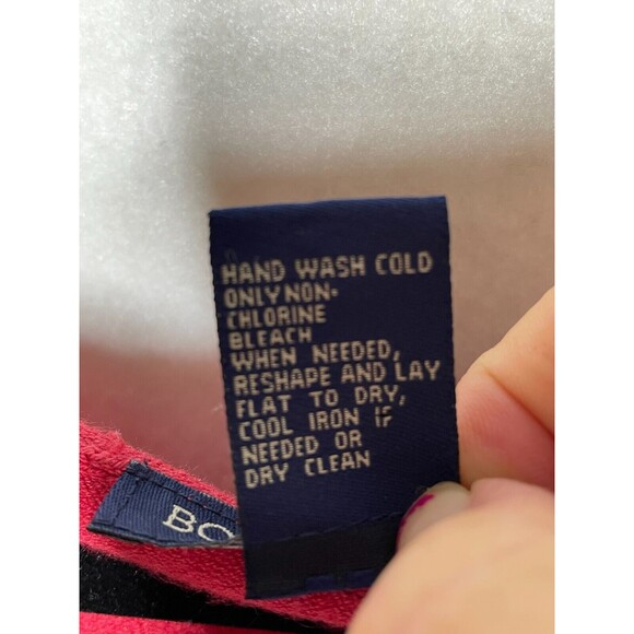 Boston Proper Womens Lightweight Red Cashmere Blend Size S Sweater Holiday Fall - Picture 4 of 6